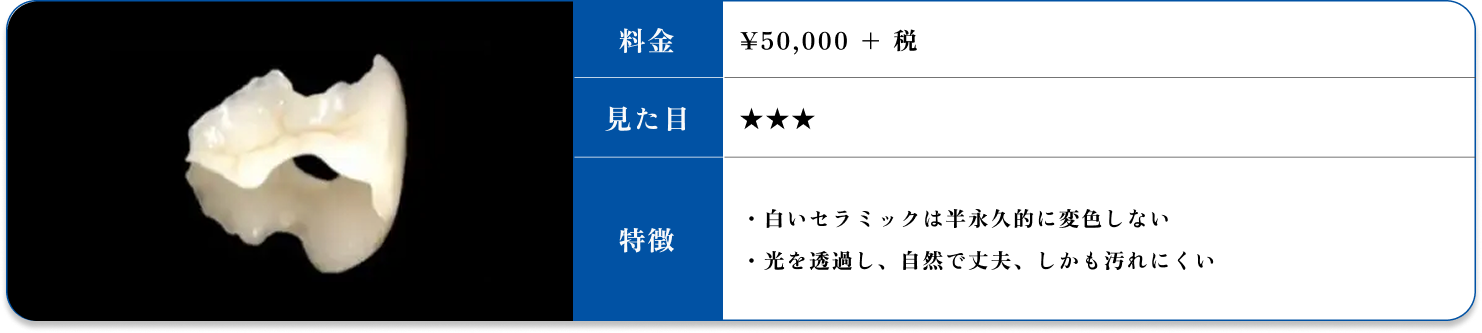 詰め物－オールセラミック