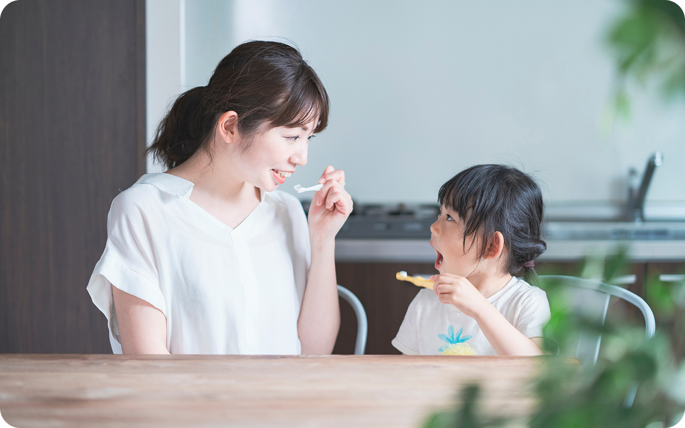 家庭と医院でむし歯予防